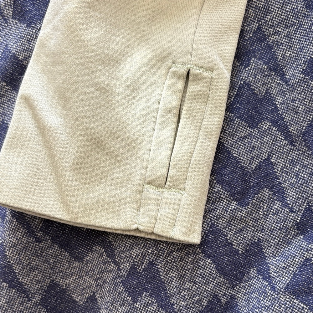 Oiselle Blue and Gray Long Sleeve athletic Top - Picture 4 of 4